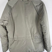 CP Company multi-colour utility parka jacket with multiple pockets and hood.