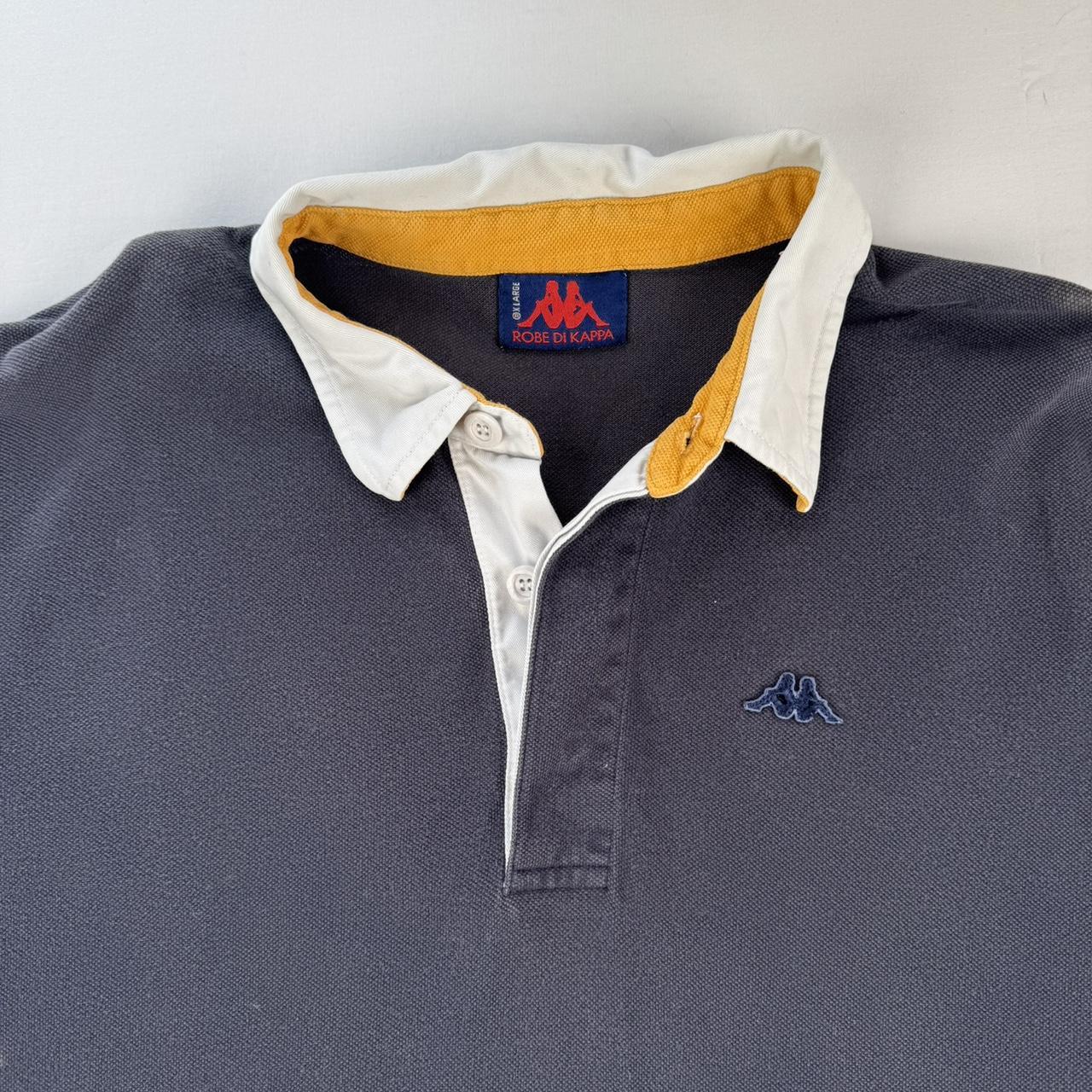 2000s Kappa Embroidered Striped Rugby Polo XL
