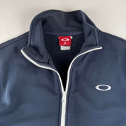Early 2000s Oakley Embroidered Logo Full Zip Thick Sweatshirt Size Small
