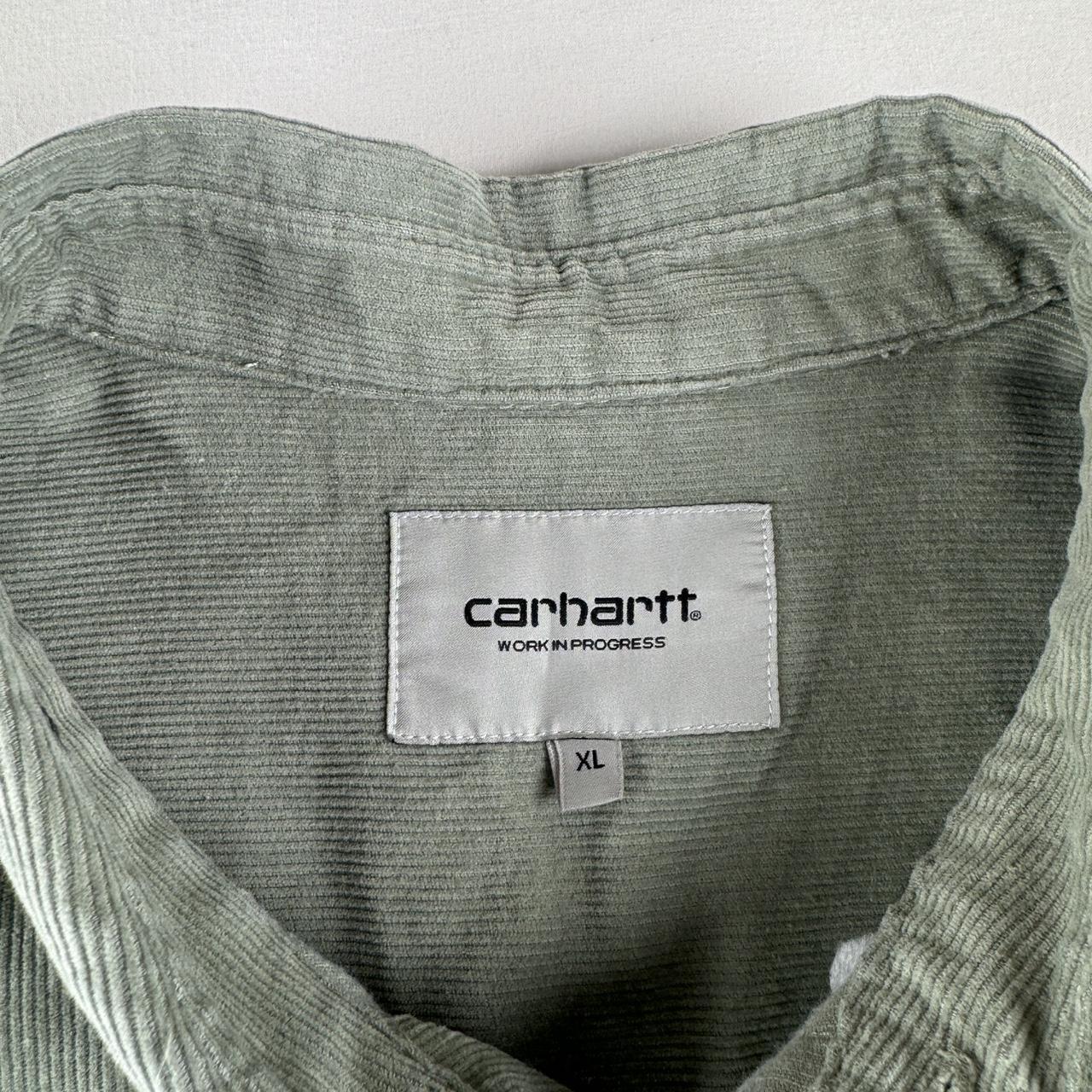 Sage Green Carhartt WIP Fine Corduroy Shirt XL