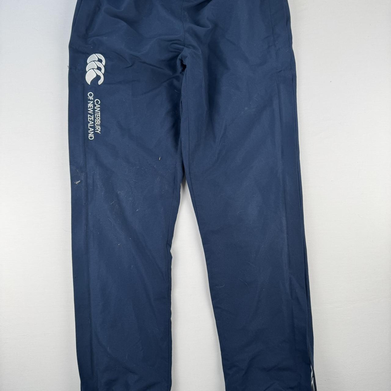 Canterbury Tracksuit Bottoms White and Navy Size Small