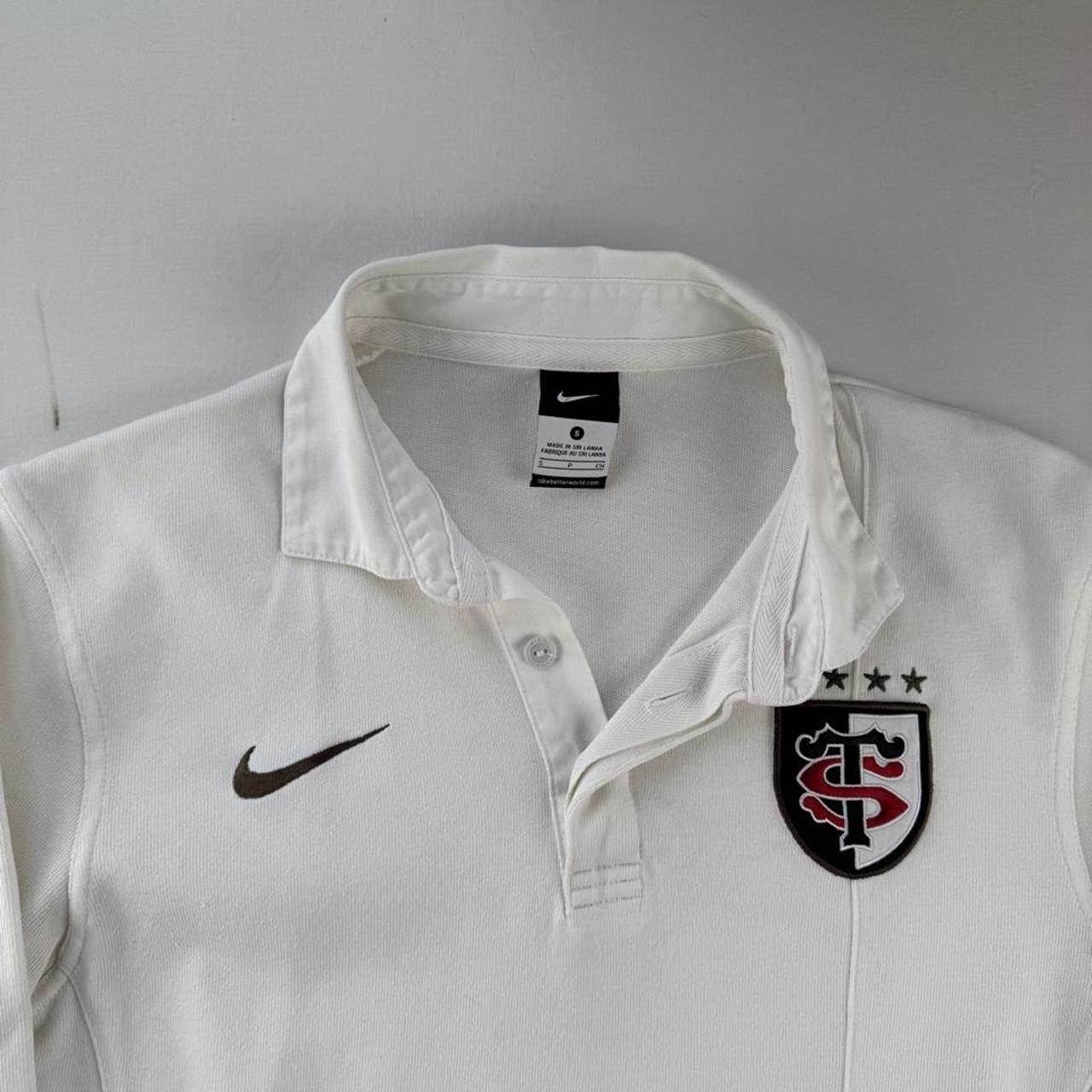 Stade Toulousain Nike Embroidered Rugby Polo Shirt S