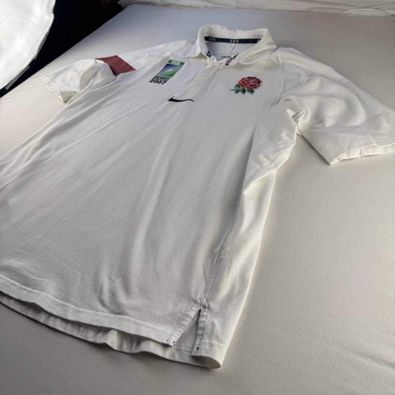Nike England Rugby World Cup 2007 Players FIt Rugby Polo Shirt XXL
