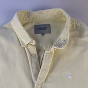 Yellow Carhartt WIP Long Sleeve Madison Corduroy Button Down Shirt L