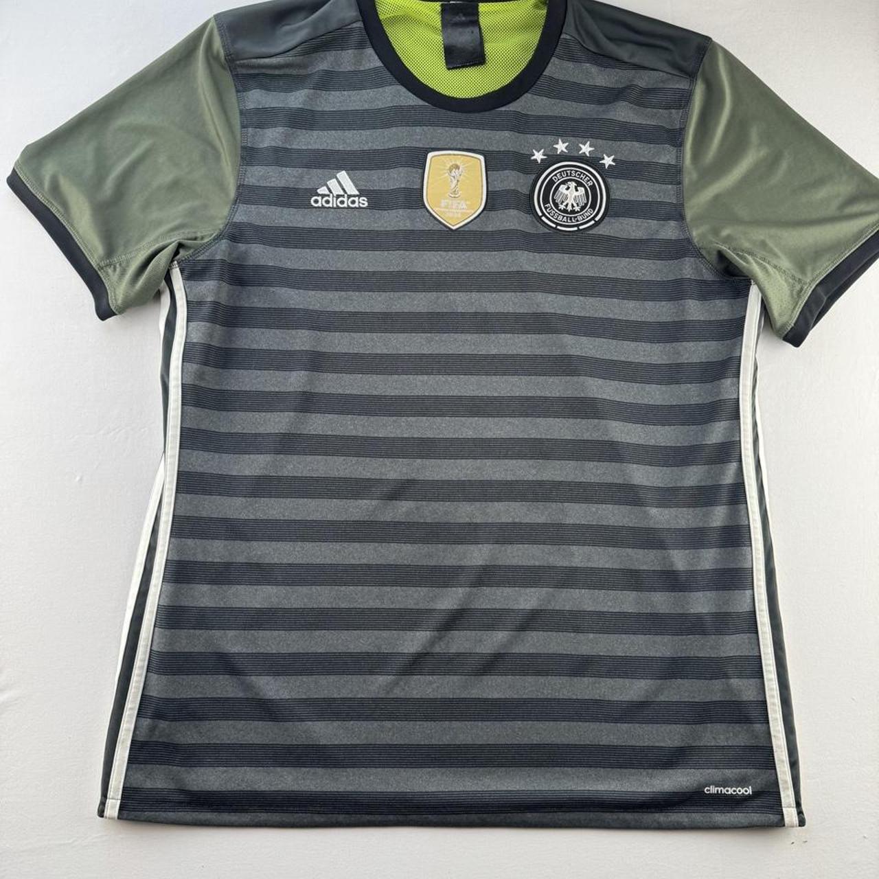 Germany Adidas 2016-17 Away Striped Playing Shirt XL