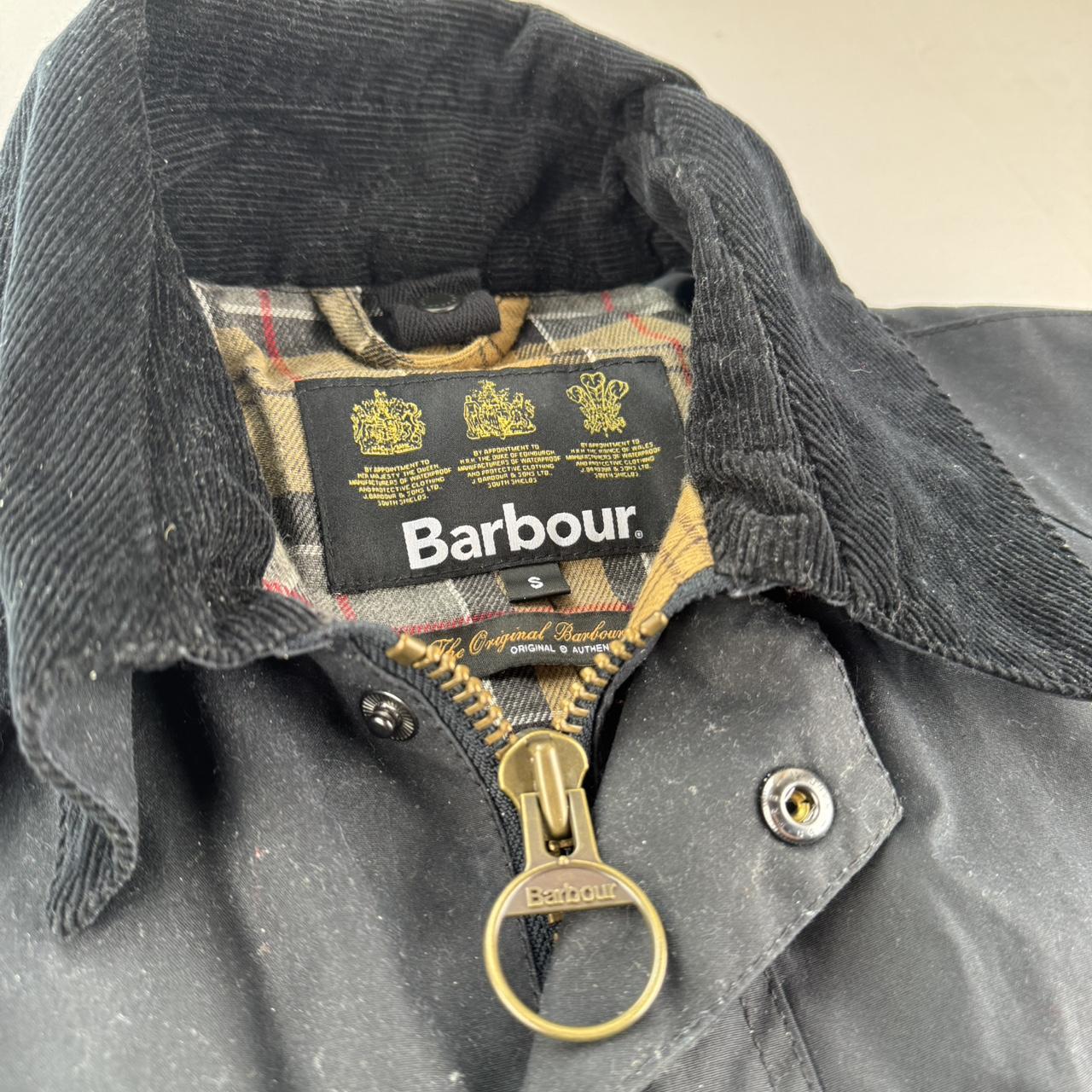 Barbour Ashby Wax Jacket Small Dark Navy S