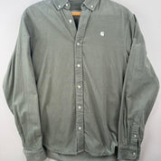 Sage Green Carhartt WIP Long Sleeve Madison Corduroy Button Down Shirt S