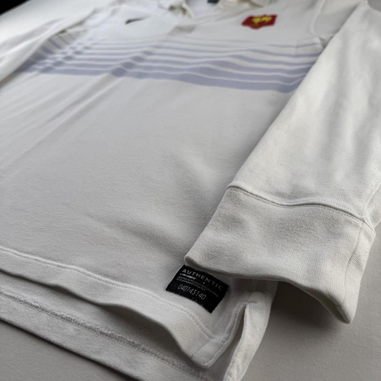 2009 Embroidered France Rugby Striped Rugby Polo L