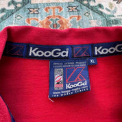 Kooga men's rugby polo shirt, navy blue, embroidered Dubai 7s logo, cotton material.