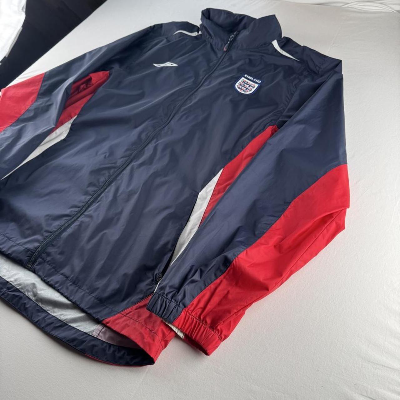 Umbro England Early 2000s Training Hooded Shell Track Jacket