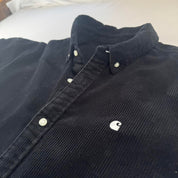 Black Carhartt WIP Long Sleeve Madison Corduroy Button Down Shirt L