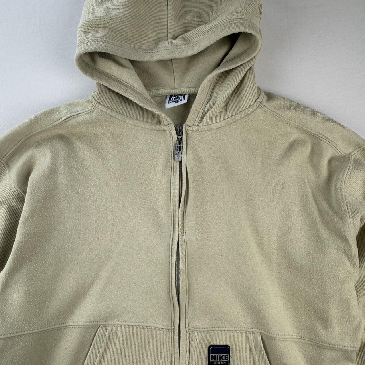 1990s Nike Embroidered Spellout Full Zip Fleece Hoodie S