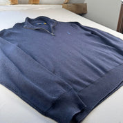 Polo Ralph Lauren Navy Pima Cotton Quarter Zip Jumper XL
