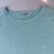 Yves Saint Laurent Crewneck Knit Sweater in Blue Size XL