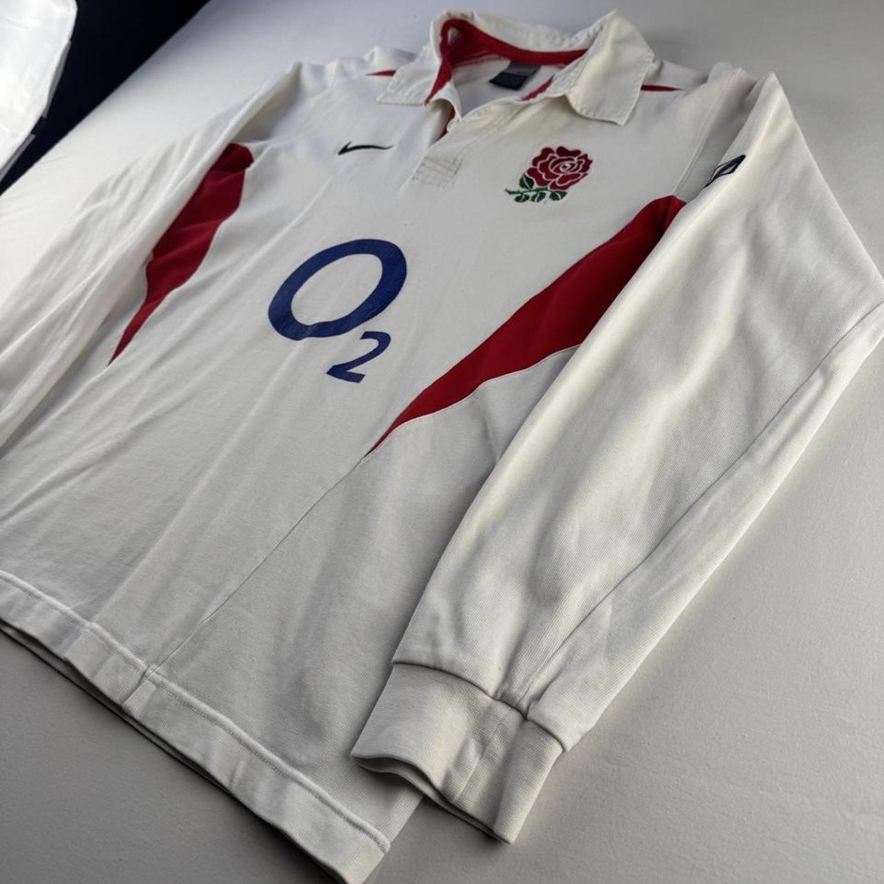 2003 England Home Nike Rugby Polo Shirt M
