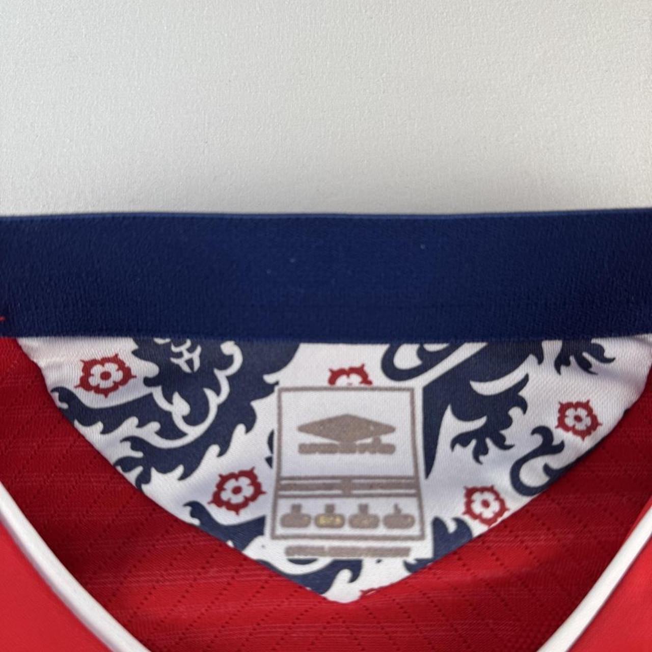 2008 England Umbro Number 7 David Beckham Away Long Sleeve Jersey M