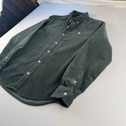 Dark Green Carhartt WIP Long Sleeve Madison Corduroy Button Down Shirt XS