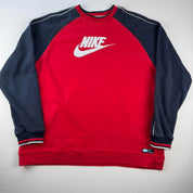 2000s Nike Oversized Embroidered Sweatshirt L
