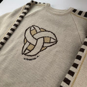 1990s O'Neill Nordic Spellout Knitted Jumper L