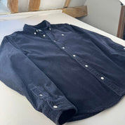 Navy Carhartt WIP Long Sleeve Madison Corduroy Button Down Shirt L