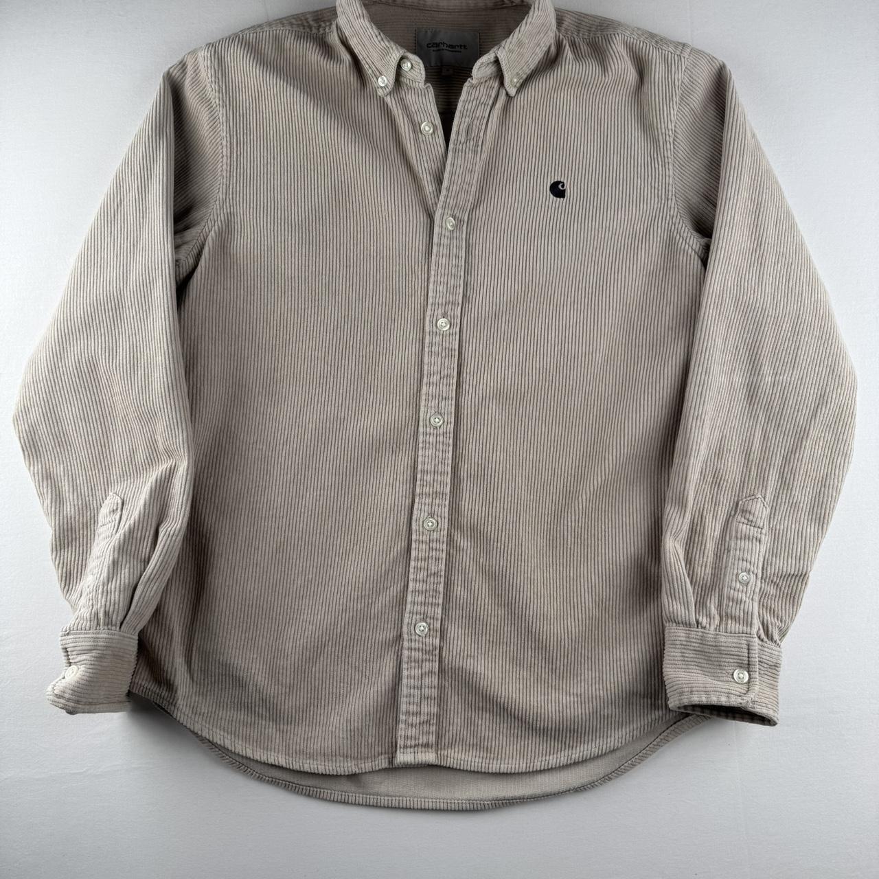 Carhartt WIP Embroidered Logo Button Down Corduroy Shirt S