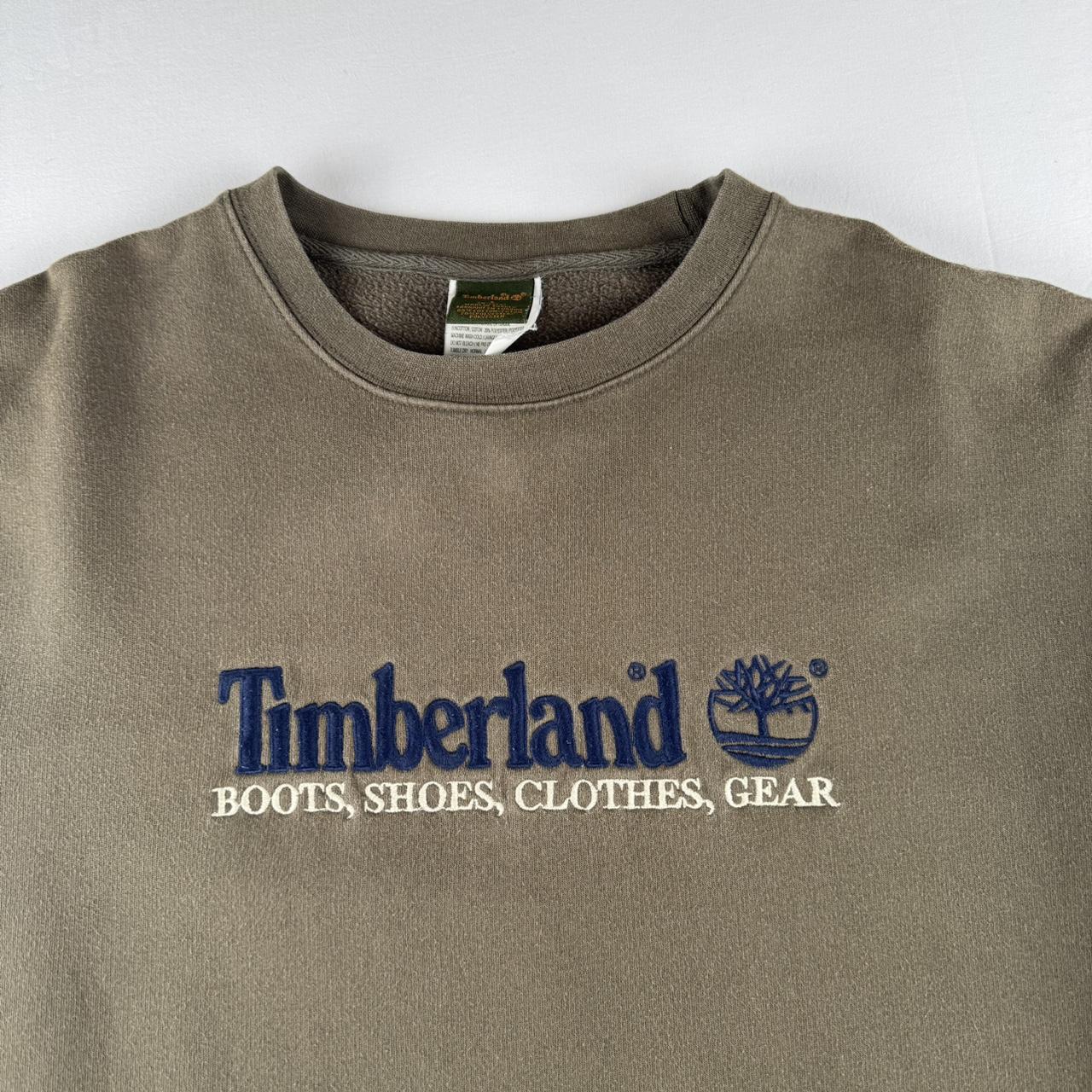 Early 2000s Timberland Embroidered Spellout Oversized Crewneck Jumper S