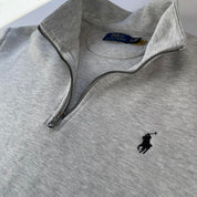 Polo Ralph Lauren Embroidered Pony Grey Quarter Zip Fleece XL