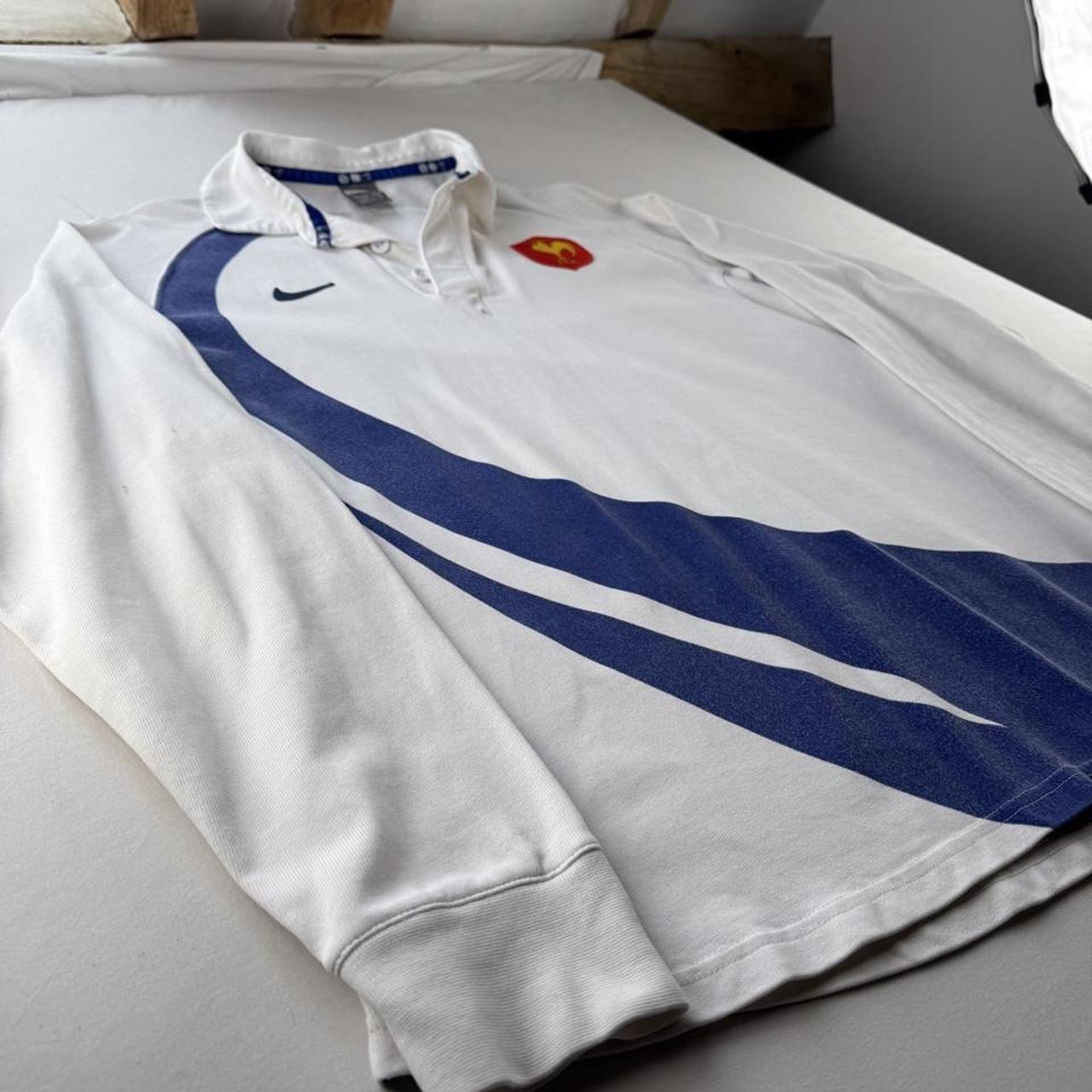 Nike 2007 France Rugby Long Sleeve Rugby Polo L