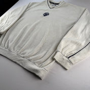 Rare 1990s Centre Swoosh V Neck Fleece Sweatshirt XL