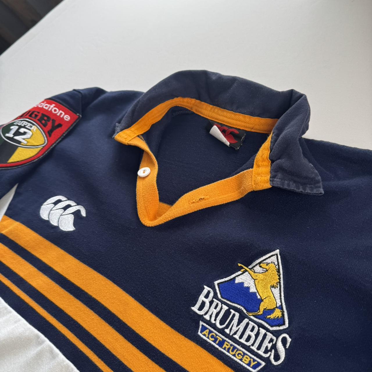 Rare 1990s Canterbury Brumbies Embroidered Rugby Polo S