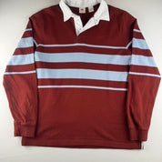 Levi's Embroidered Spellout Striped Rugby Polo Shirt M