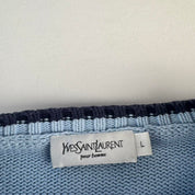 Yves Saint Laurent YSL Embroidered Ribbed Heavyweight Knitted Jumper L
