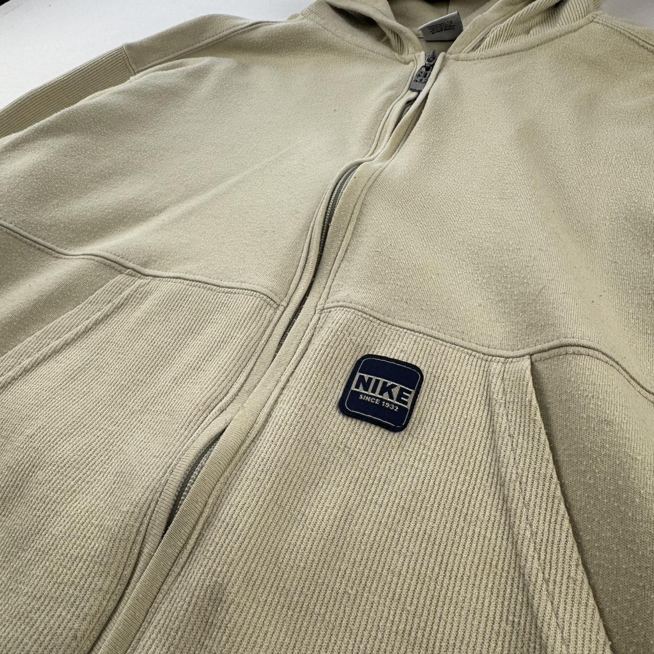 1990s Nike Embroidered Spellout Full Zip Fleece Hoodie S