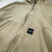 1990s Nike Embroidered Spellout Full Zip Fleece Hoodie S