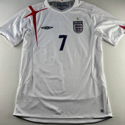 Authentic Umbro England David Beckham 7 Playing Home Shirt M