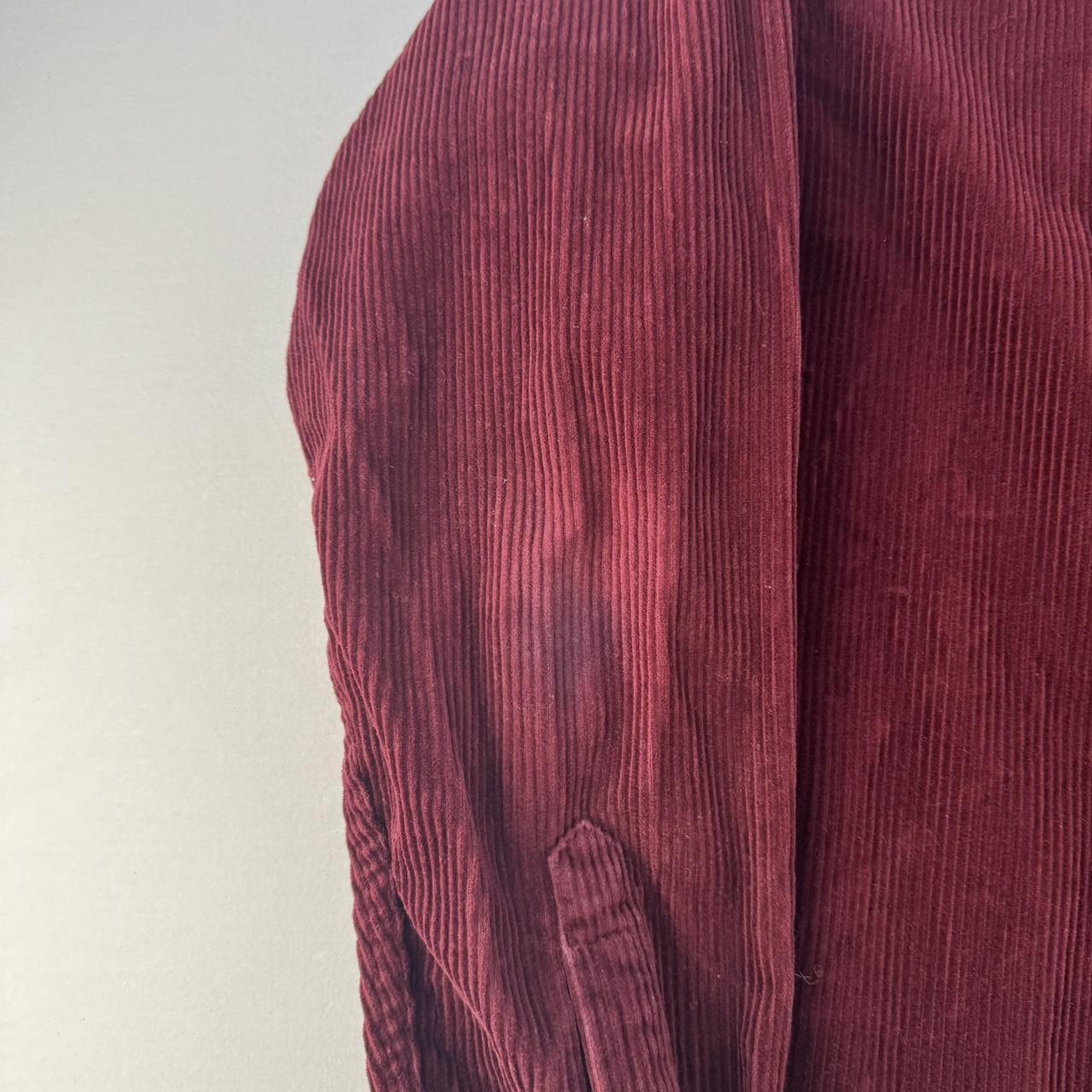 Burgundy Carhartt WIP Long Sleeve Madison Corduroy Button Down Shirt M