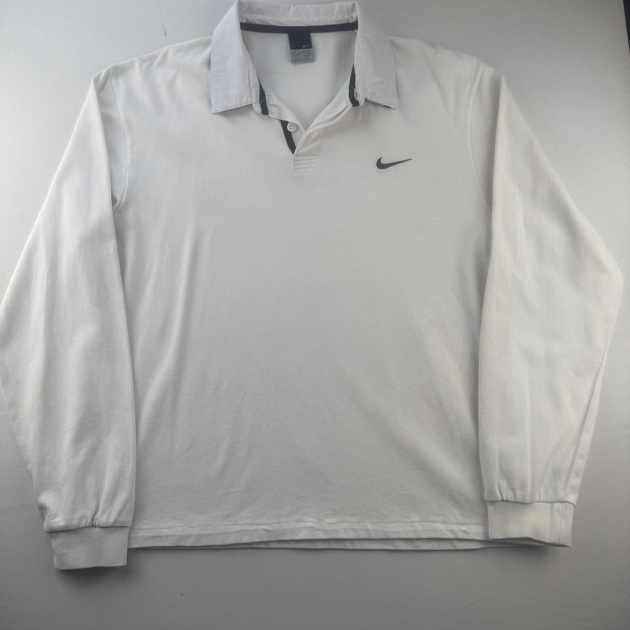 Nike Embroidered 2000s Swoosh Rugby Polo XL