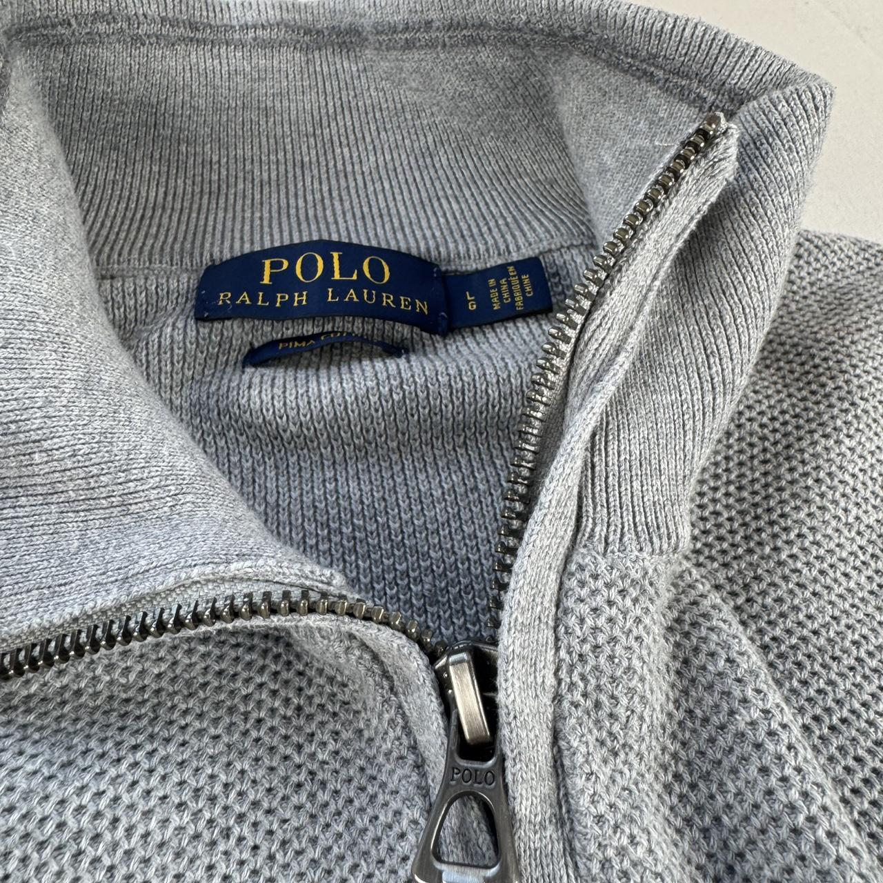 Polo Ralph Lauren Pima Cotton Grey Quarter Zip L
