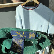 Polo Ralph Lauren cream cap with embroidered flag logo detail.