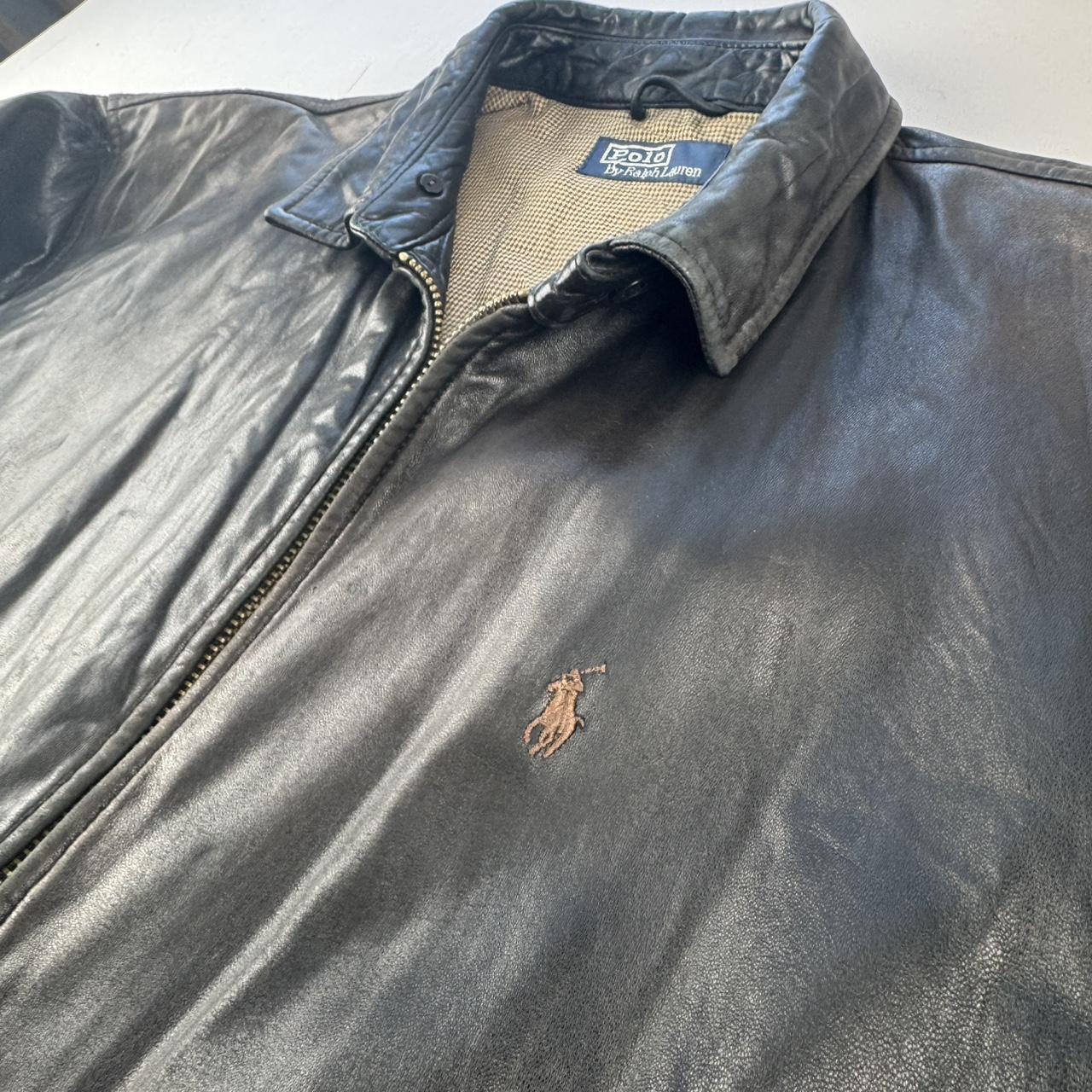 Polo Ralph Lauren Sheepskin Leather Harrington Jacket with Plain Lining L