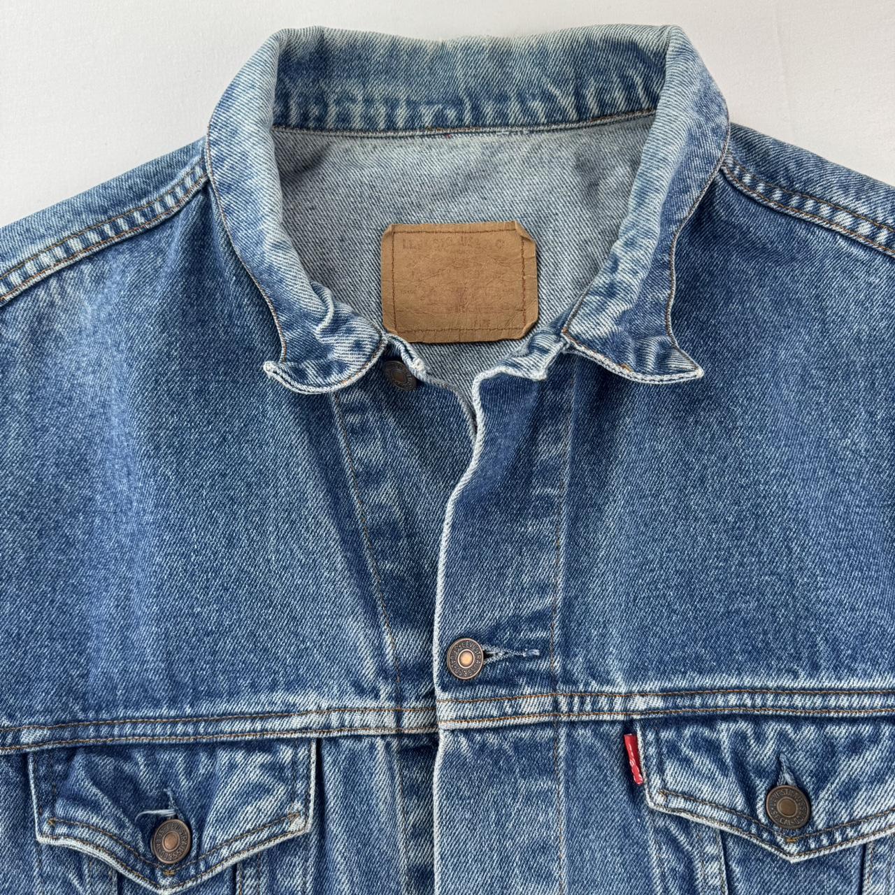 Early 2000s Levis Heavy Denim Bomber Jacket XL
