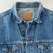 Early 2000s Levis Heavy Denim Bomber Jacket XL