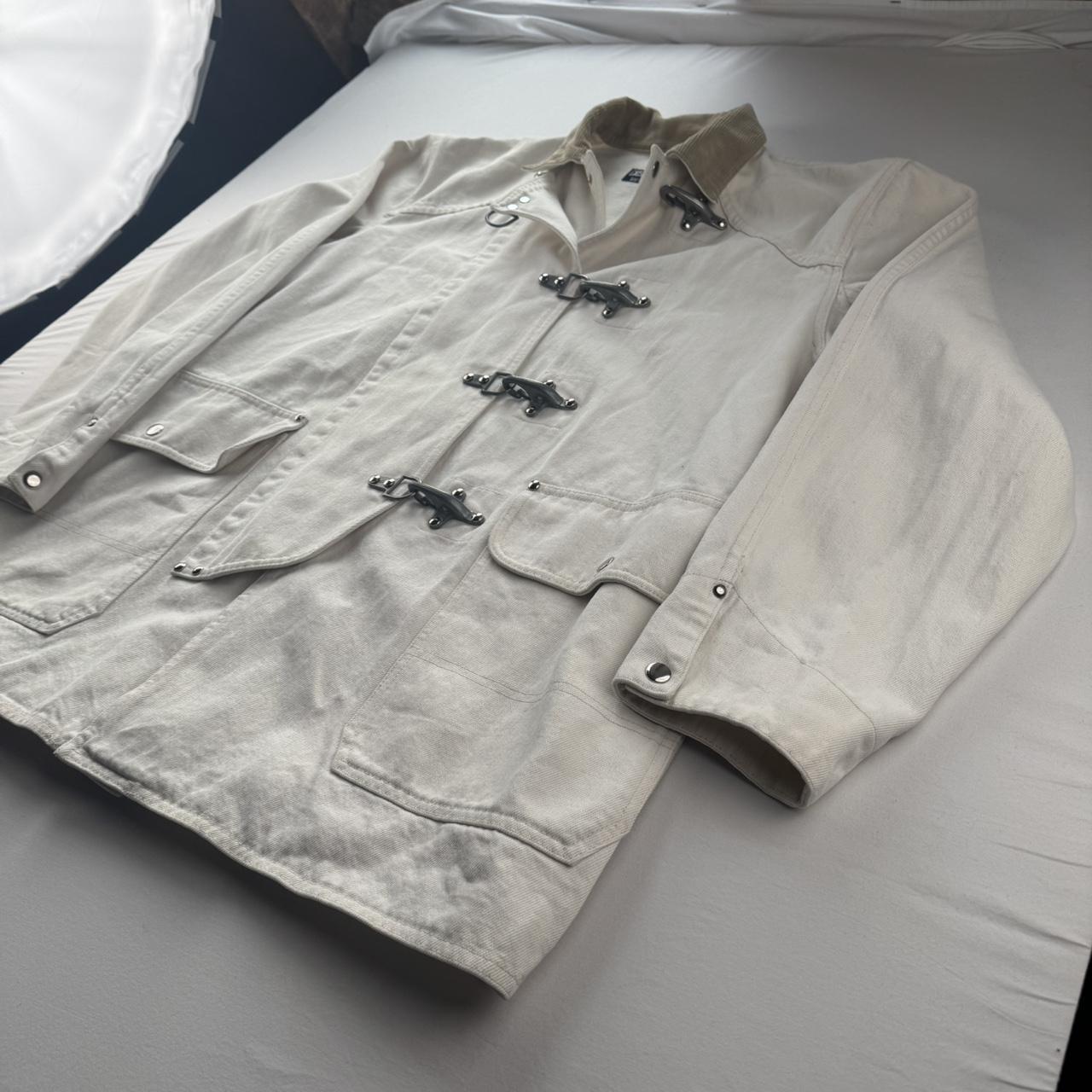 Rare Late 1990s Firemans Clasp Polo Ralph Lauren Chore Jacket with Corduroy Collar M