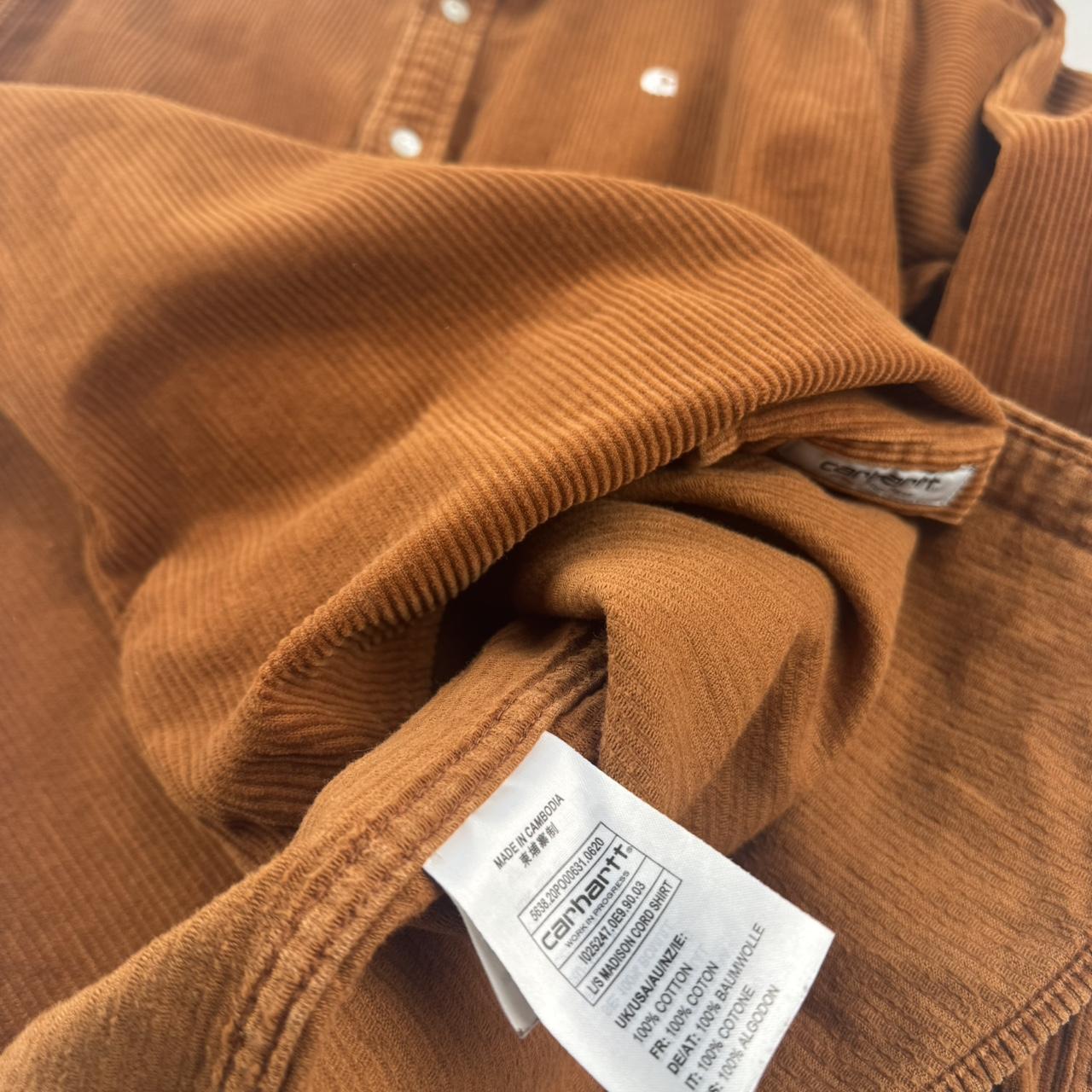 Carhartt WIP Brown Corduroy Button Down Shirt L