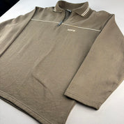1990s Nike Embroidered Spellout Quarter Zip Fleece S