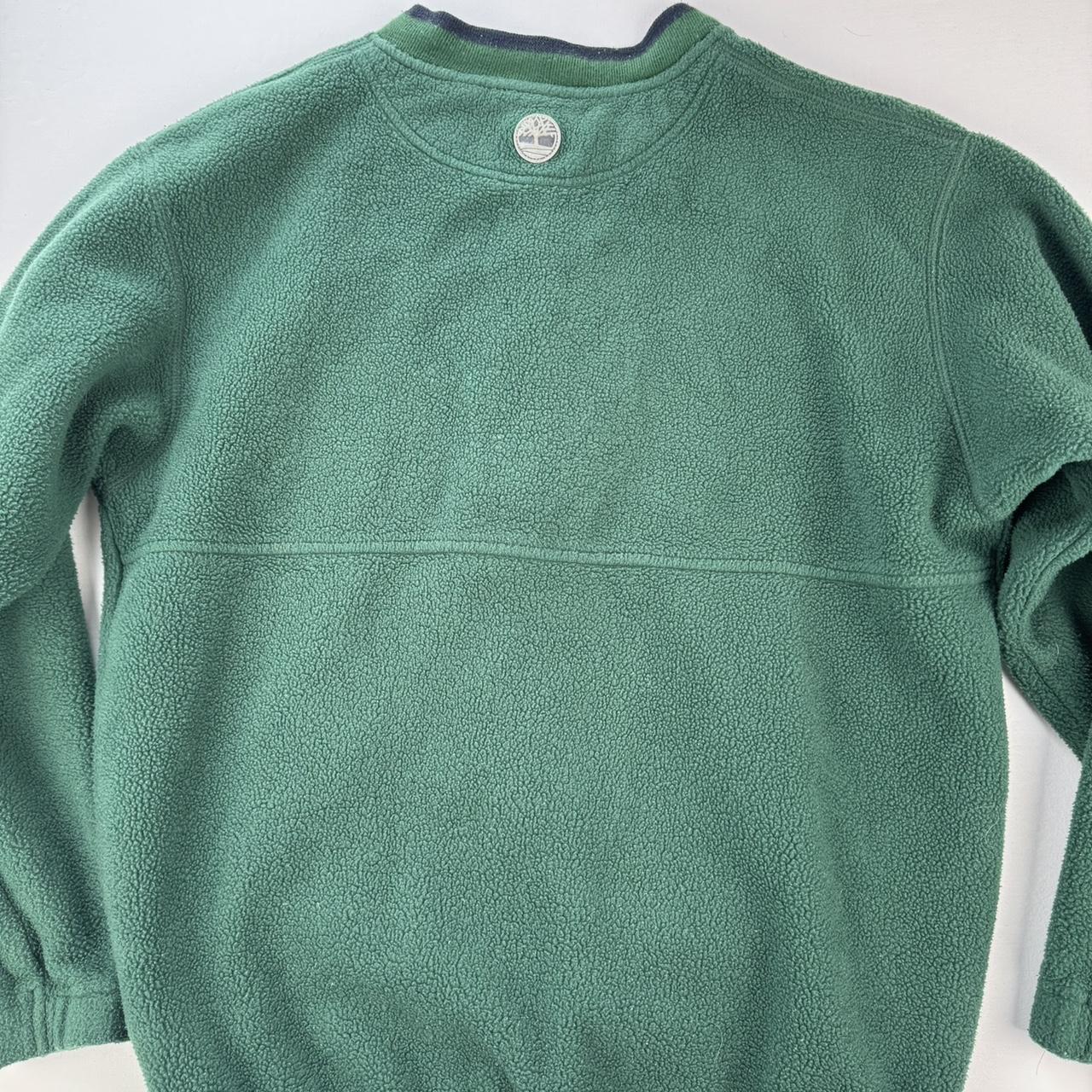 2000s Green Timberland Embroidered Full Zip Fleece Jacket M