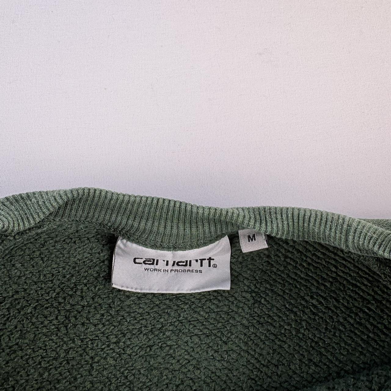 Carhartt WIP Green Spellout Oversized Crewneck M