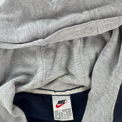 1990s Nike Full Zip Embroidered Pocket Logo Hoodie L