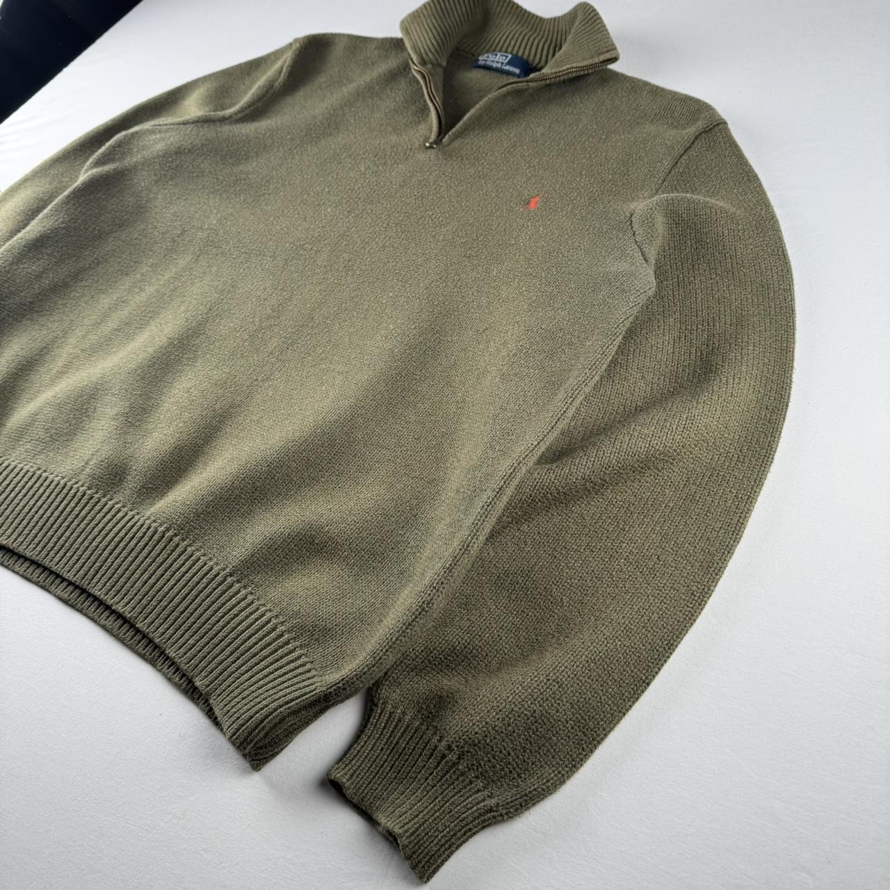 Polo Ralph Lauren Embroidered Pony Khaki Quarter Zip Fleece S