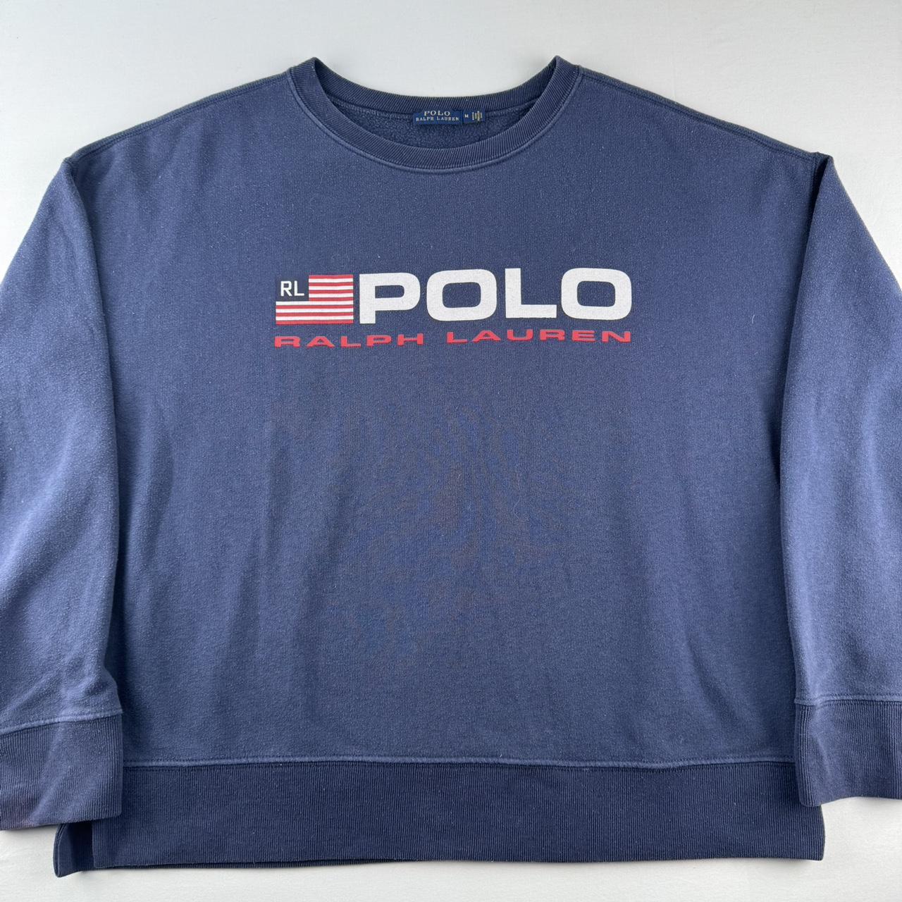 Polo Ralph Lauren Print Spellout Oversized Sweatshirt S